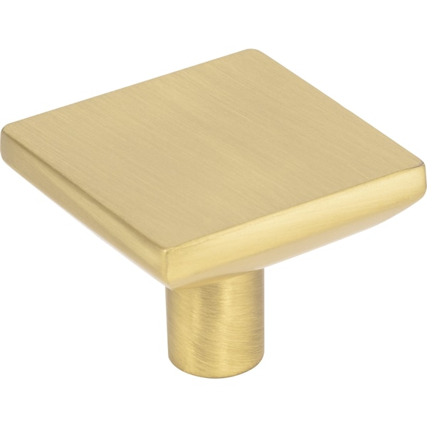 Elements 1-5/8In. Overall Length Brushed Gold Walker 1 Square Knob 827L-BG - main